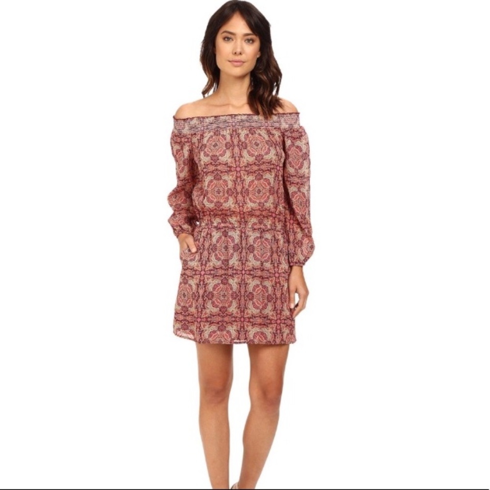 Sanctuary Dress Folk Inspired Off The Shoulder M